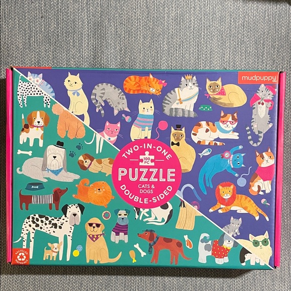 Mudpuppy Double-Sided Cats & Dogs Puzzle - Colorful - Picture 1 of 8